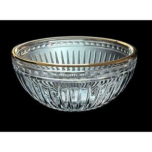 Vintage Waterford Crystal Hanover‎ Gold 8.25" Round Bowl Excellent